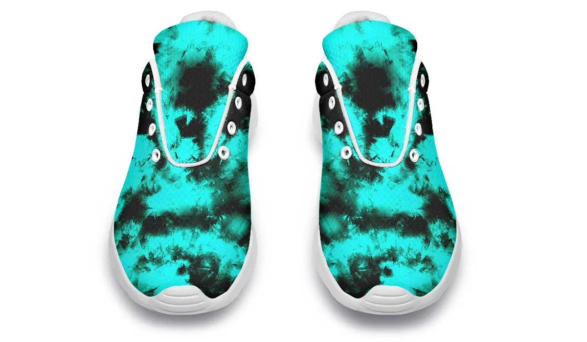 Aqua Tie-Dye White