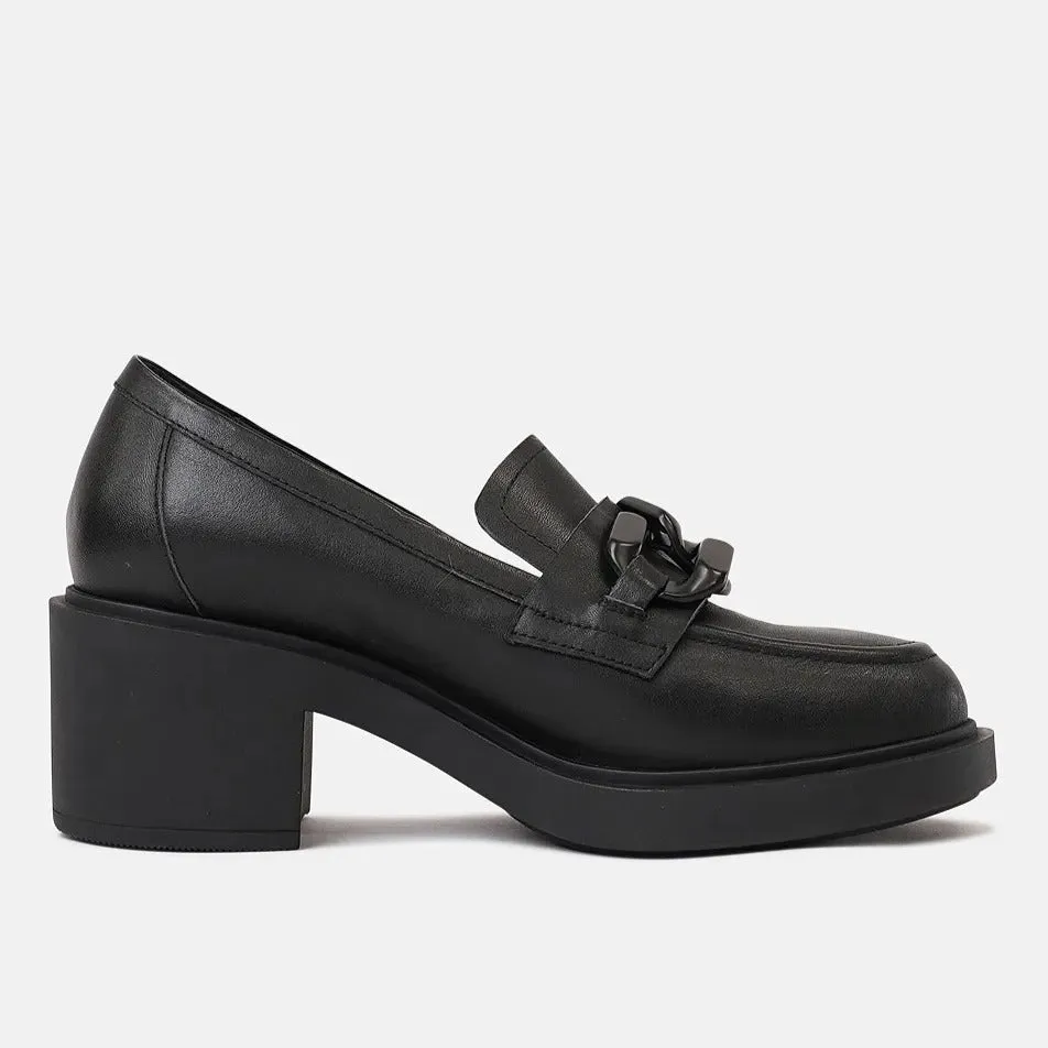 Arrigo Black Leather Loafers