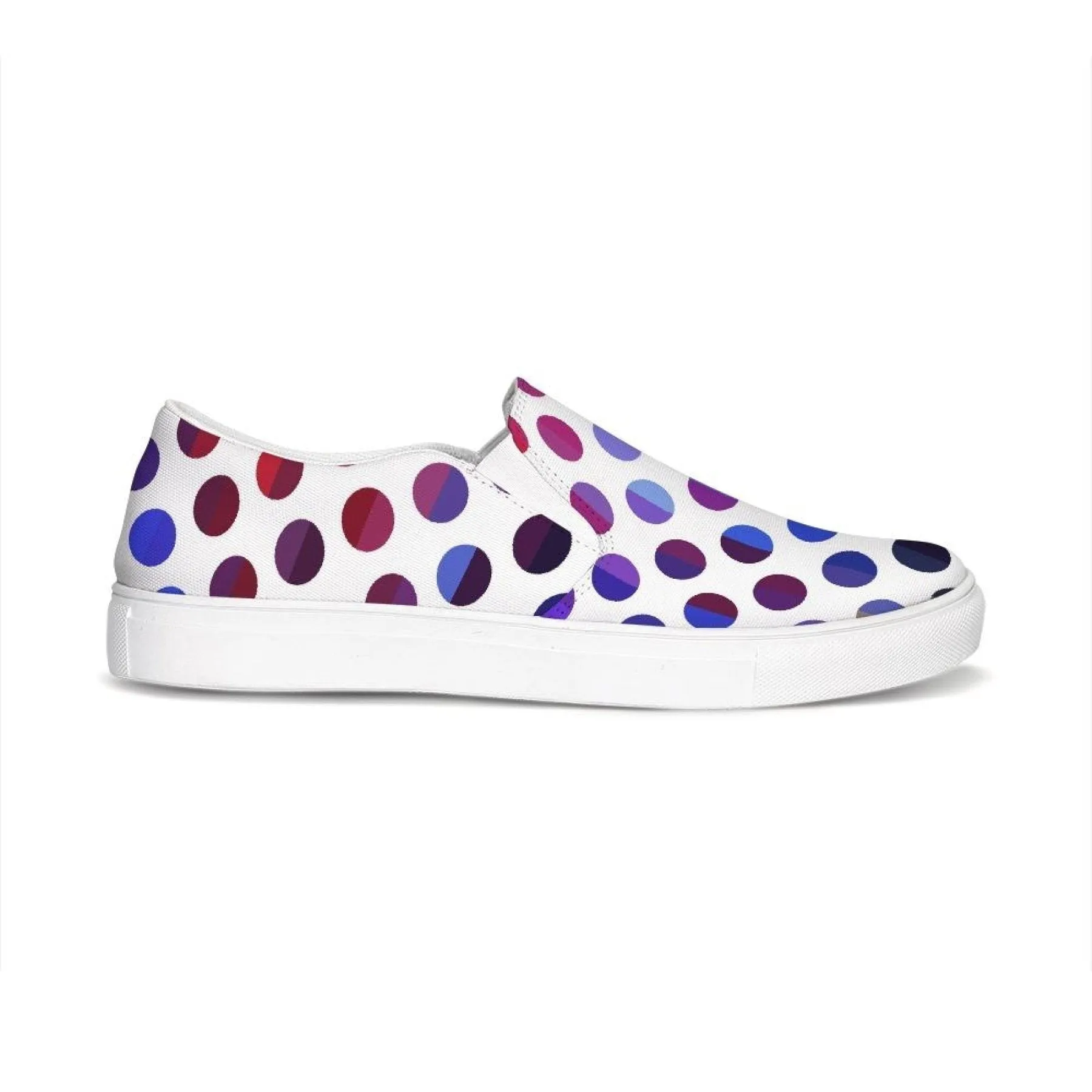 Athletic Sneakers Low Cut Polka Dot Slip-On Canvas Shoes