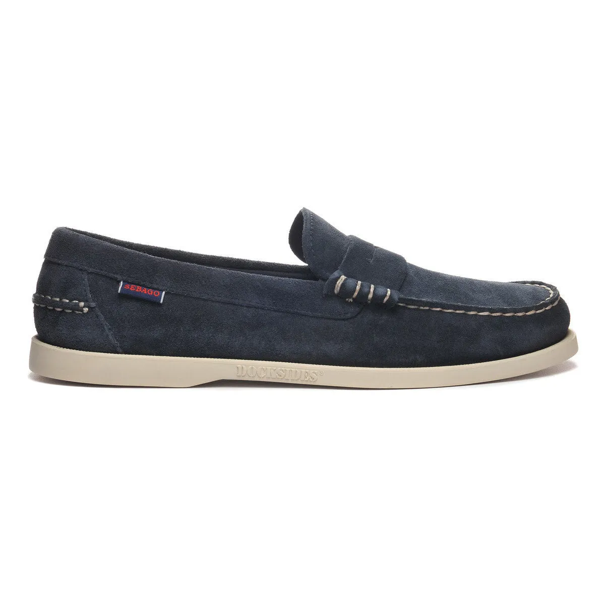 Blue Navy Dan Boat Flesh Out Suede Loafers