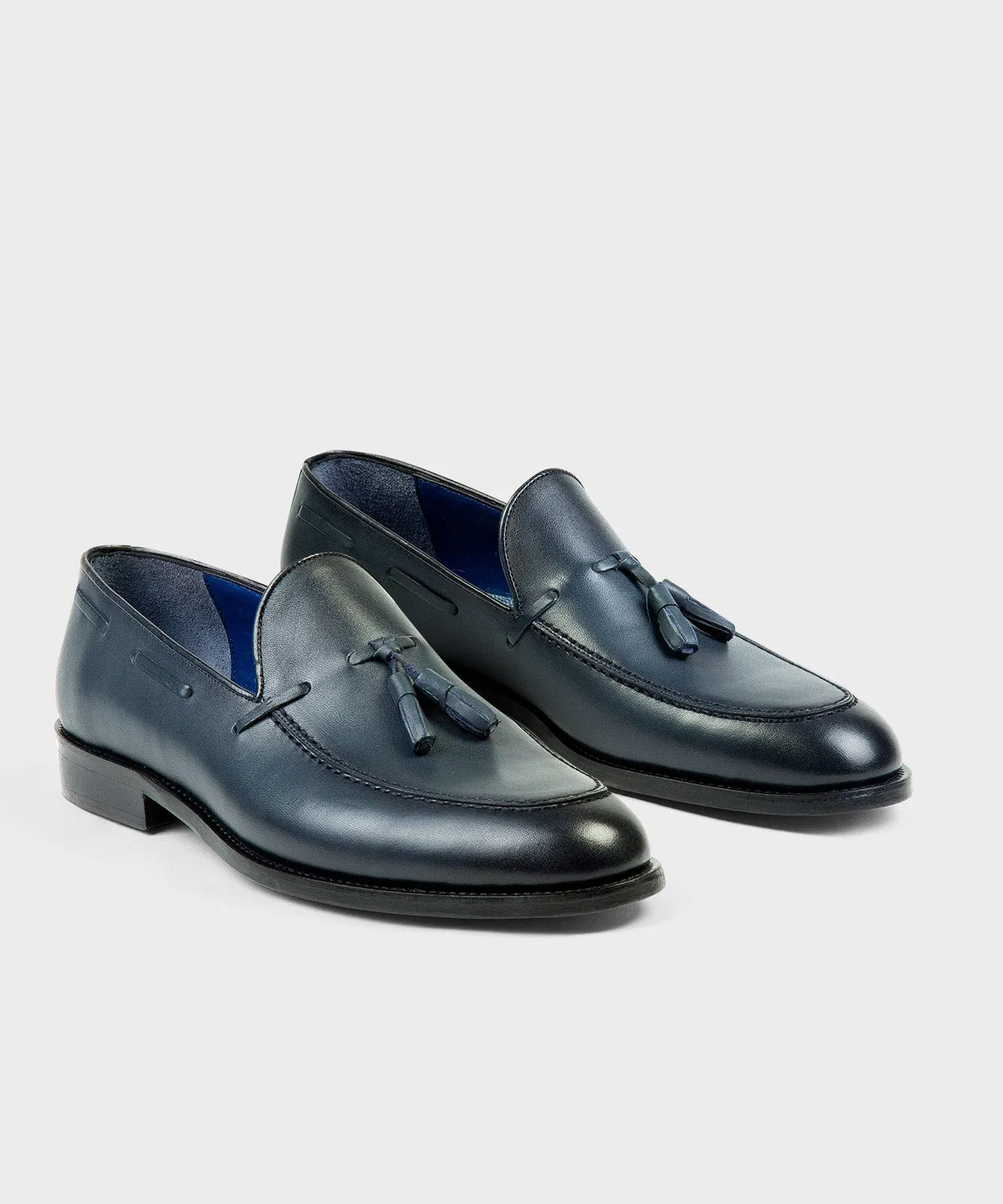 Blue Tassel Loafers