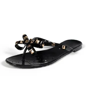 Bow Ribbon Flip-Flop Sandals