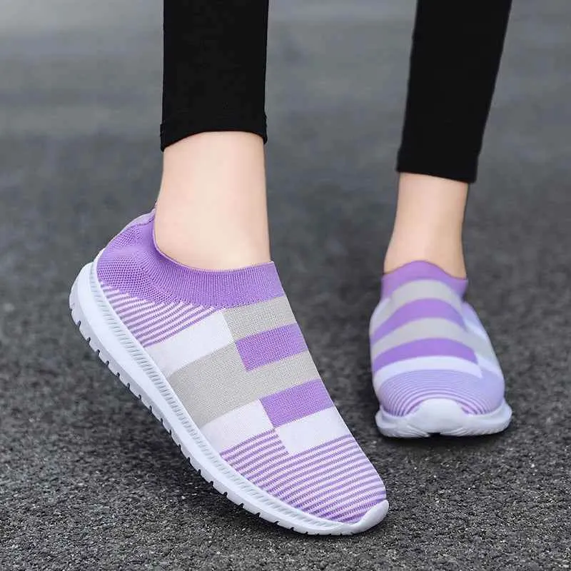 Breathable Flats Sneakers Women's Casual Shoes #1950