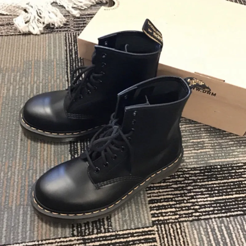 British High Quality Leather Lovers Martin Boots