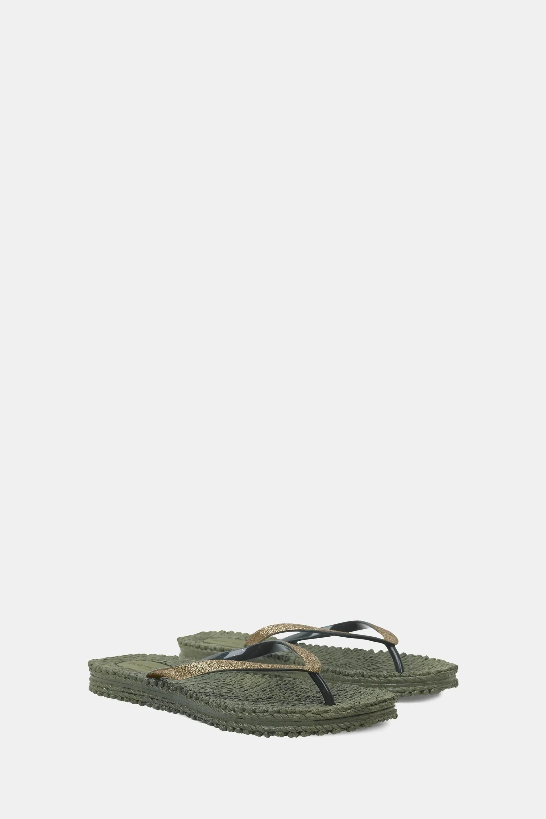 Cheerful Glitter Flip Flops - Army