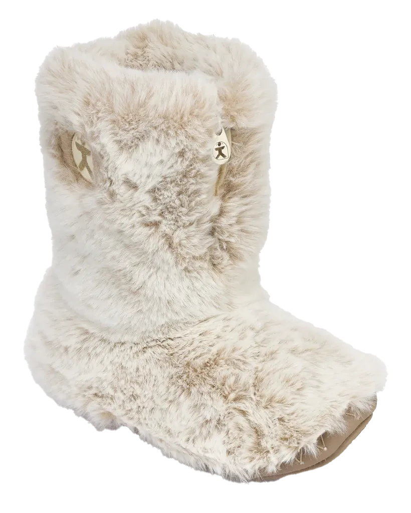 Cole Luxury Faux Fur Slipper Boots in Ferret