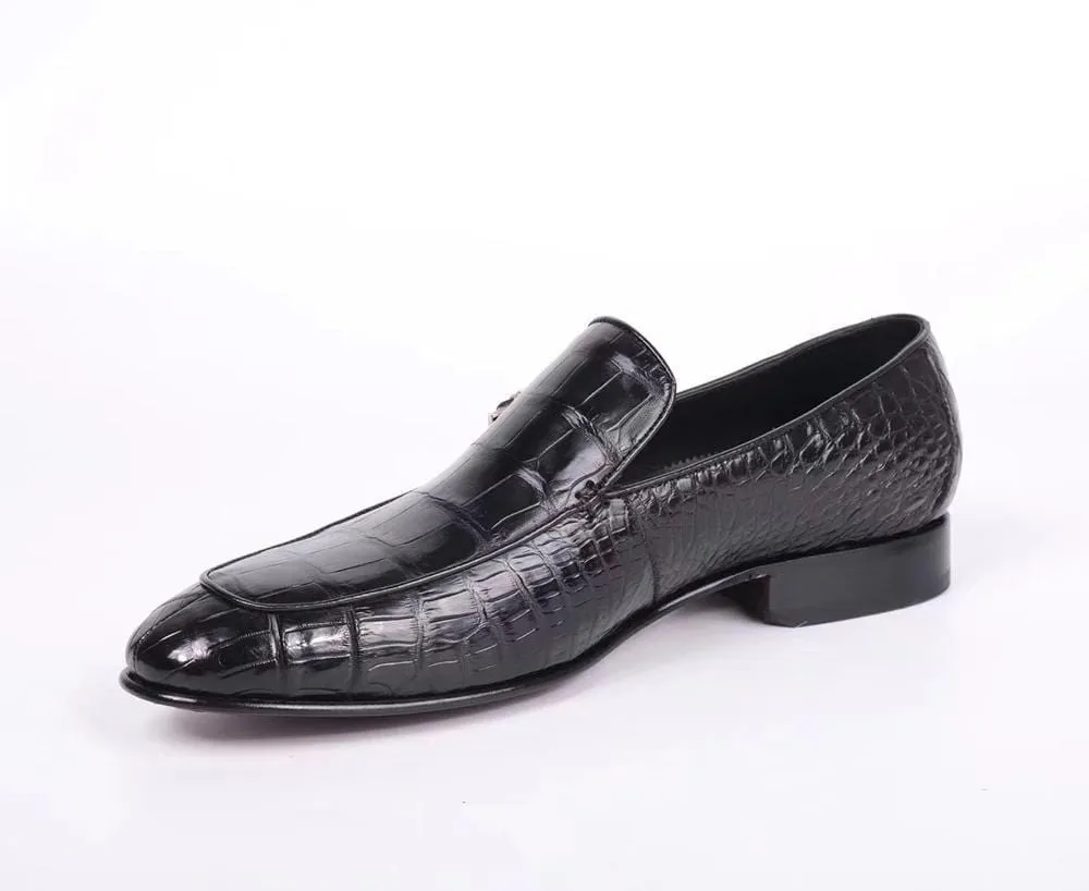 Crocodile Shoes Crocodile Belly Leather Man Handmade Mens Loafers Casual Loafers Shoes