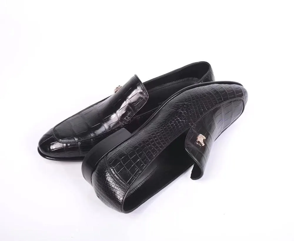 Crocodile Shoes Crocodile Belly Leather Man Handmade Mens Loafers Casual Loafers Shoes