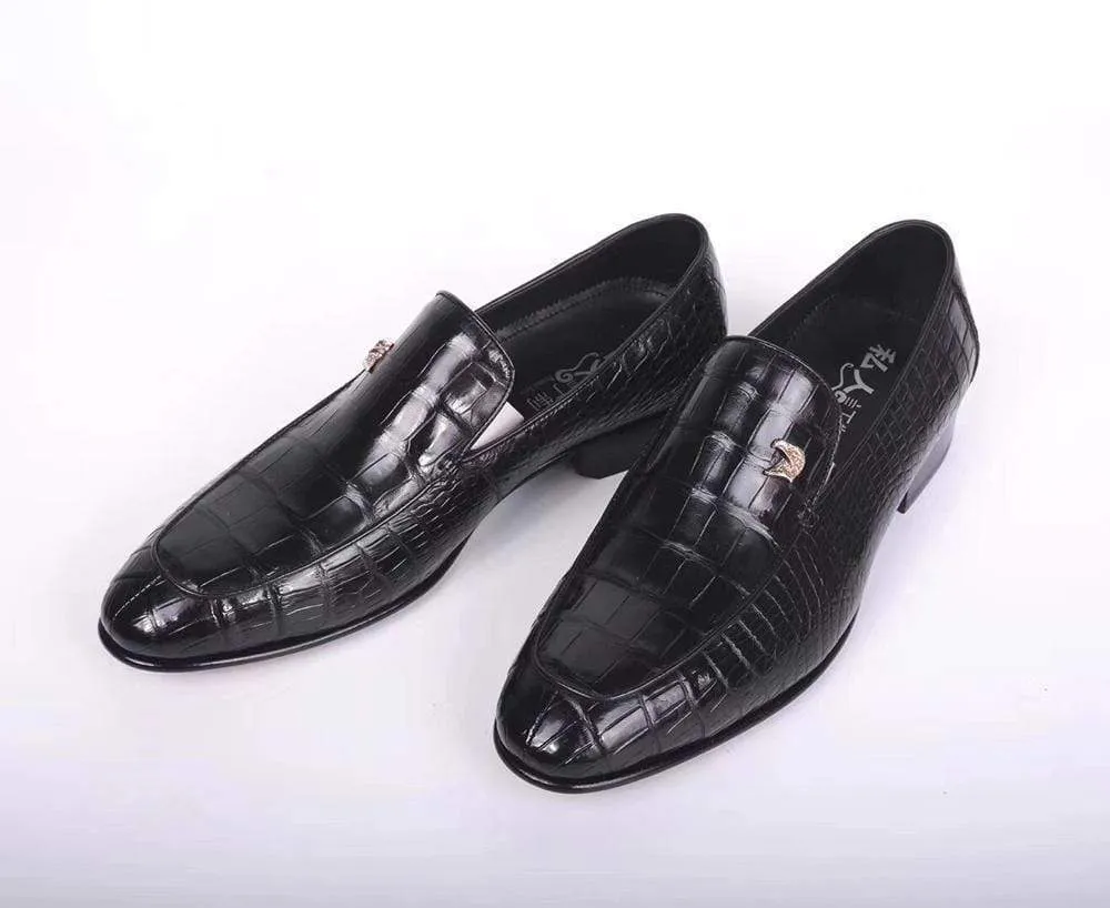 Crocodile Shoes Crocodile Belly Leather Man Handmade Mens Loafers Casual Loafers Shoes