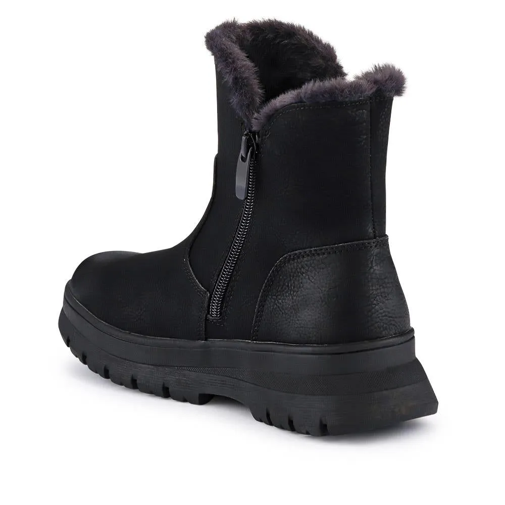 Faux Fur-Lined Ankle Boots - SUPRE40013 / 326 256