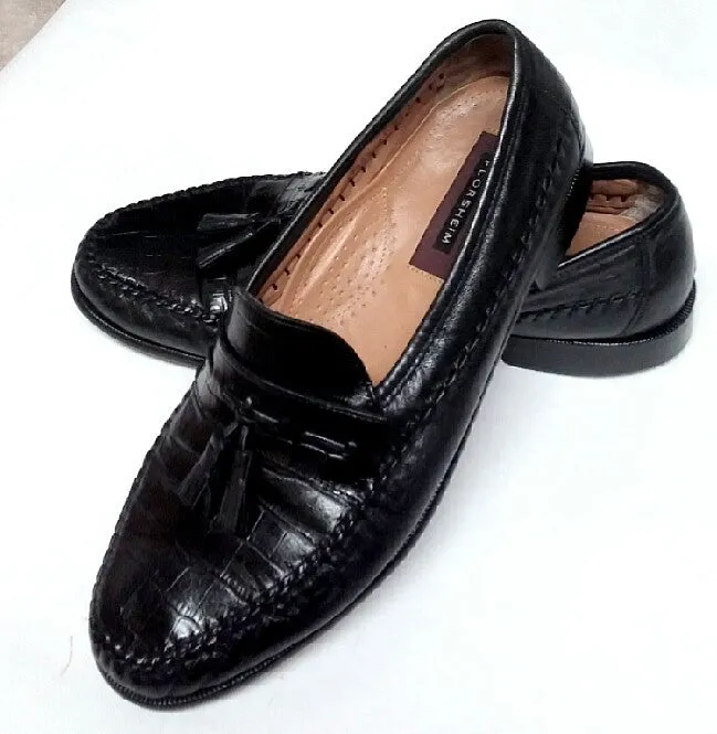 Florsheim 'Pisa'-Black Tassel Slip-On Loafer Shoes- size 11M