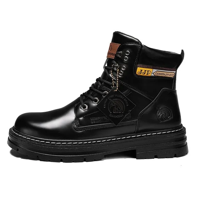 Funki Buys | Boots | Men's High Top Boots Leather Work Boots