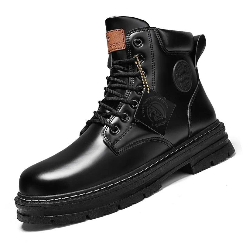 Funki Buys | Boots | Men's High Top Boots Leather Work Boots