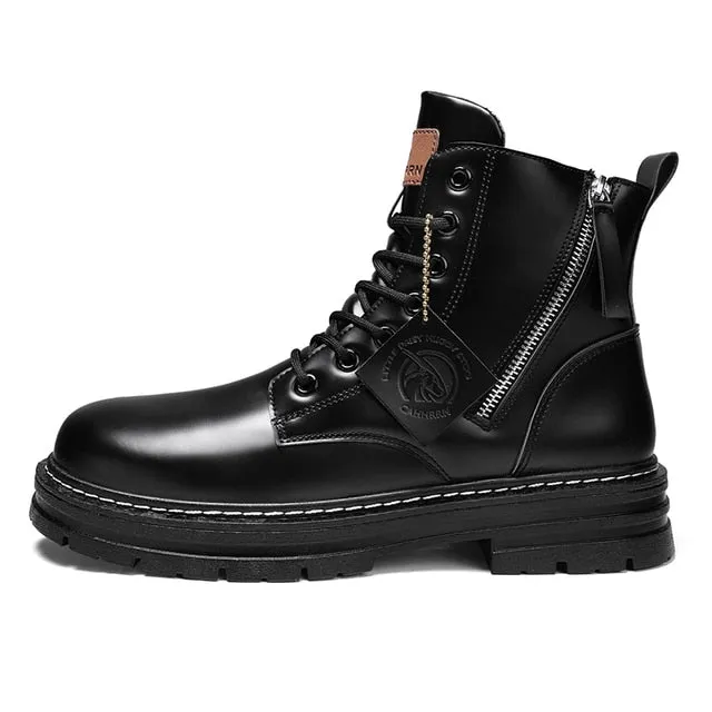 Funki Buys | Boots | Men's High Top Boots Leather Work Boots