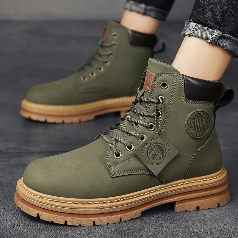 Funki Buys | Boots | Men's High Top Boots Leather Work Boots