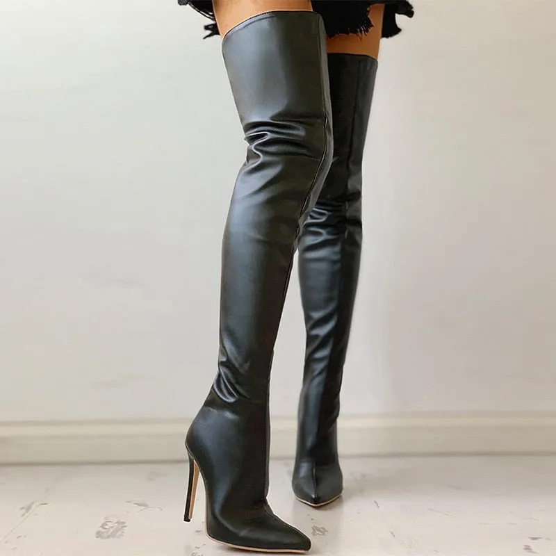 Funki Buys | Boots | Women's Elegant Over Knee Stiletto Boots