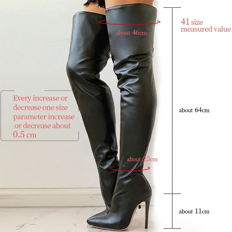 Funki Buys | Boots | Women's Elegant Over Knee Stiletto Boots