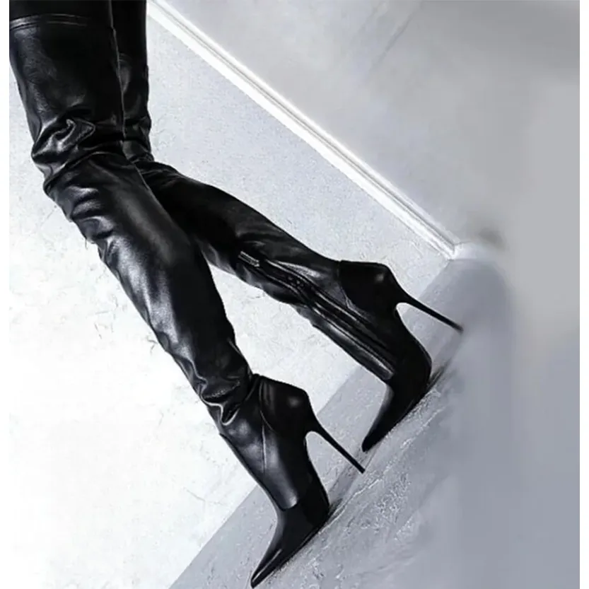 Funki Buys | Boots | Women's Luxury Thigh High Stiletto Boots