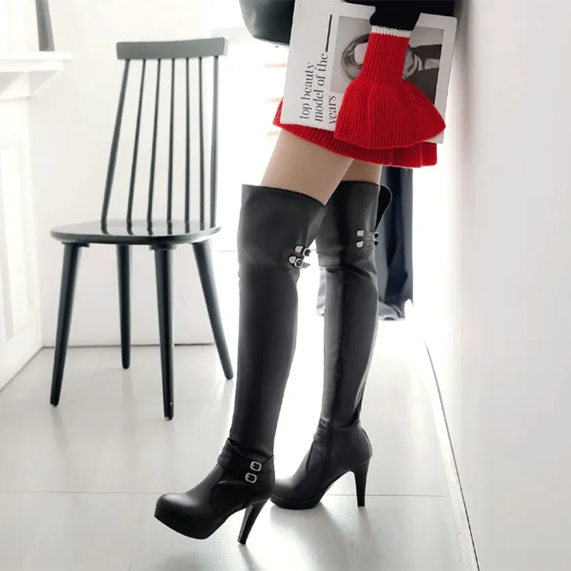 Funki Buys | Boots | Women's Thigh High Platform Stiletto Boots