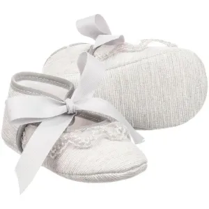 Girls Grey Baby Shoes