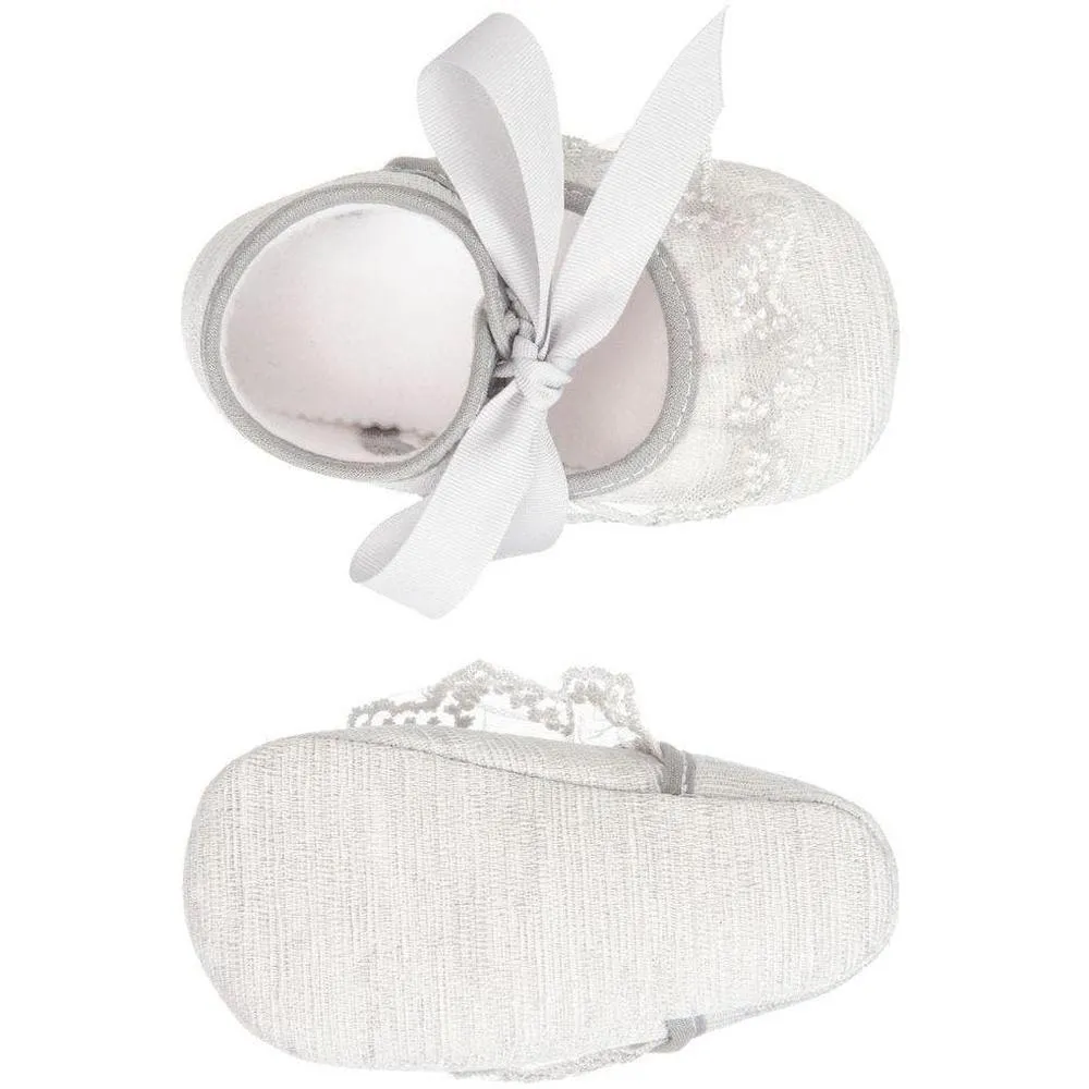 Girls Grey Baby Shoes