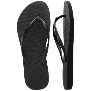 HAVAIANAS Slim Flip Flops - Black