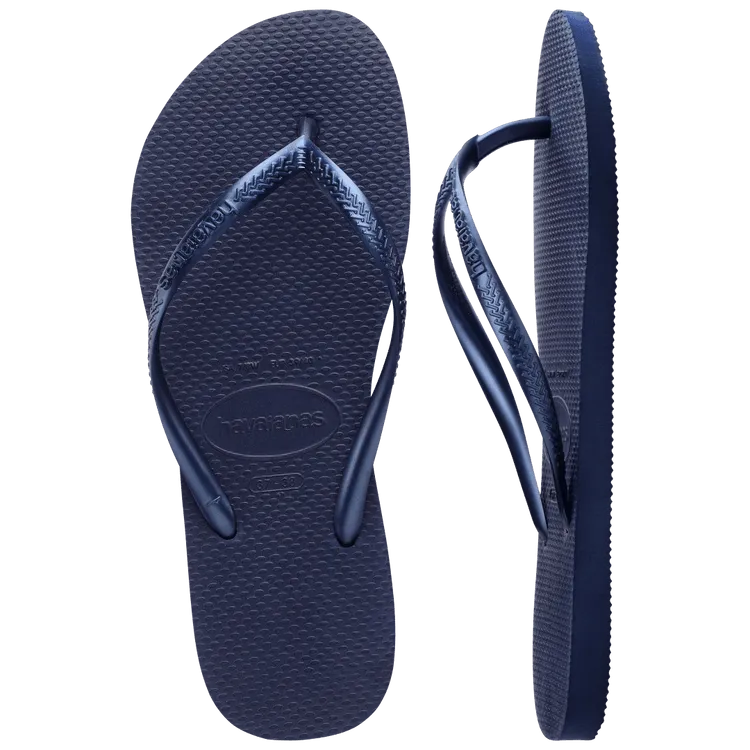 HAVAIANAS Slim Flip Flops - Navy Blue