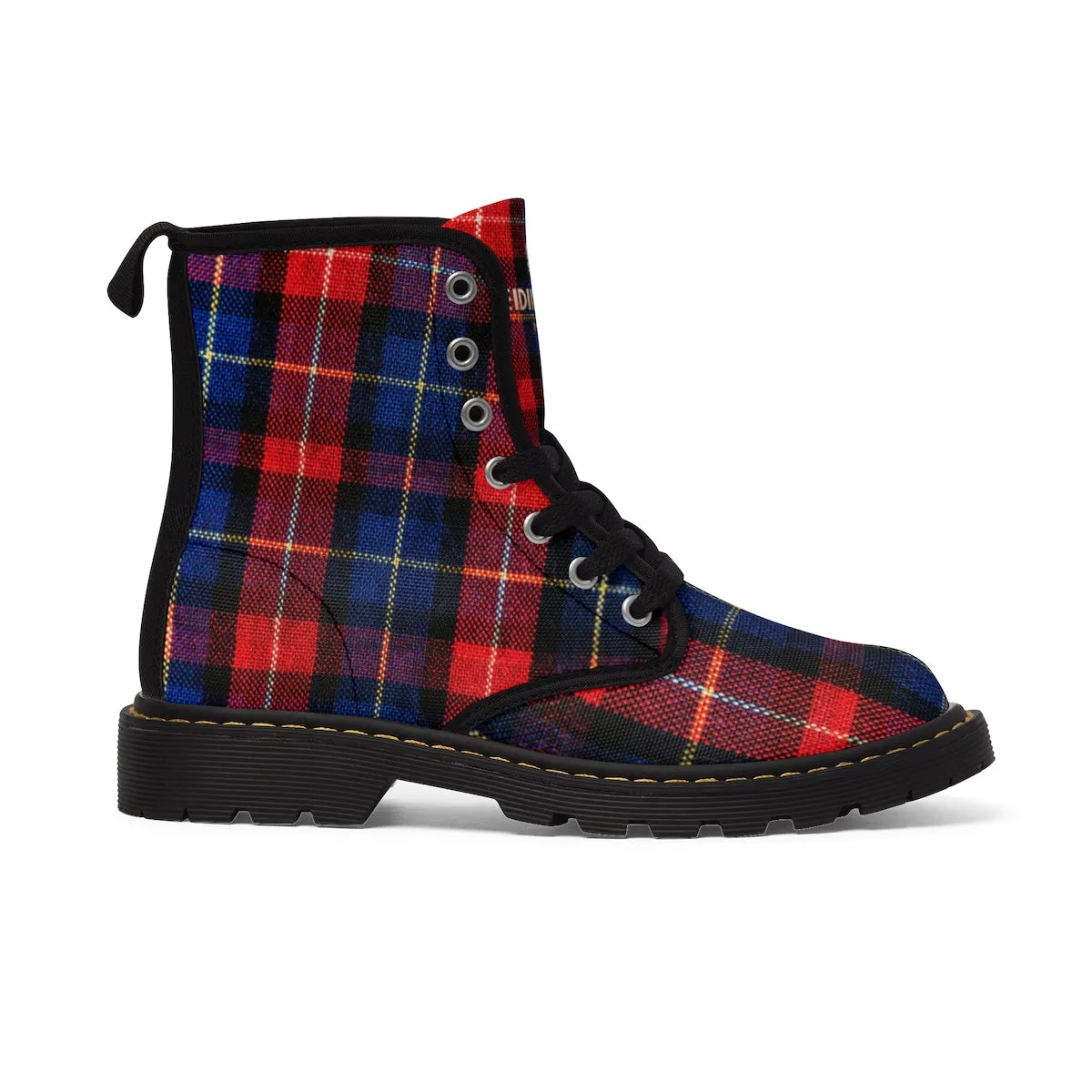 Karin Red Plaid Fashion Print Comfortable Anti-Moisure Designer Kids' Winter Boots (Size 1-13M)