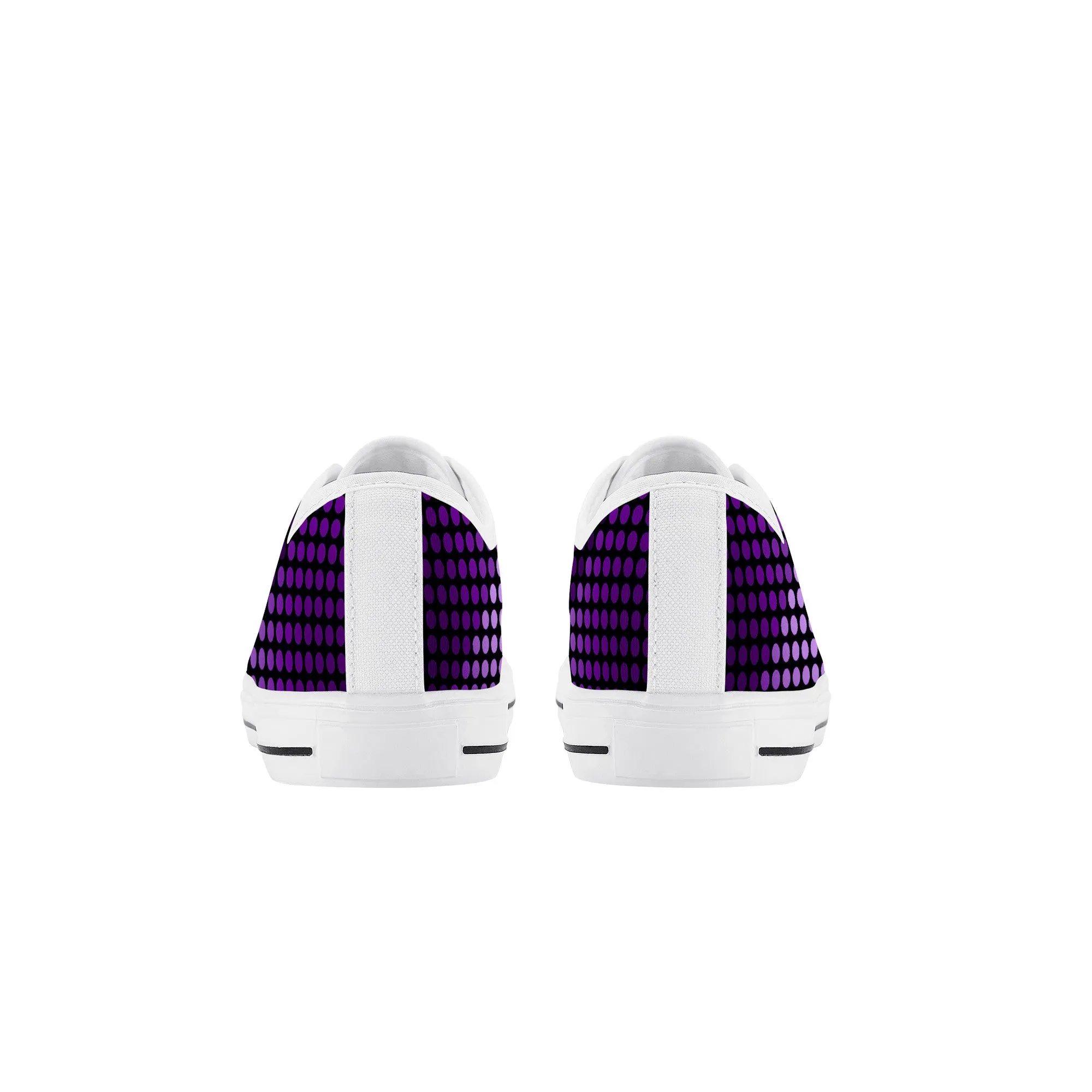 Kids Low Top Canvas Sneakers - Purple