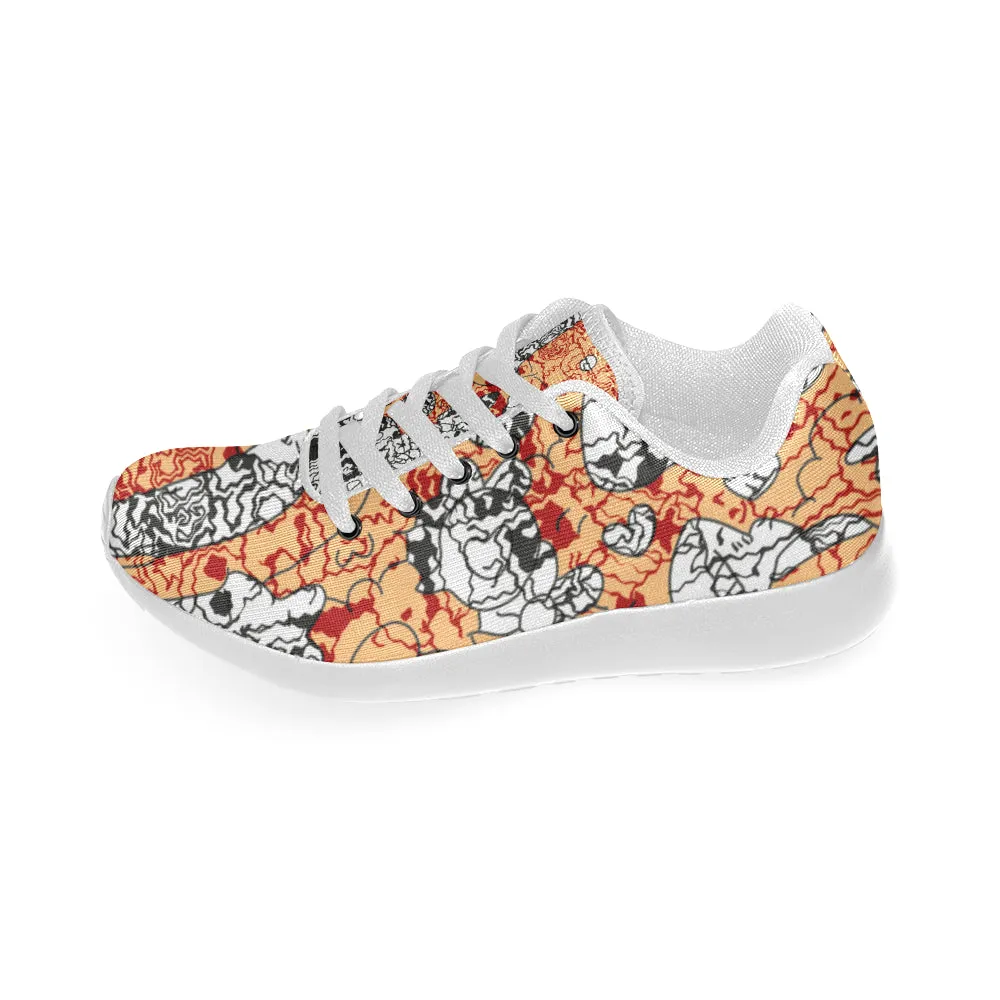 Kids Scribble Doodle Print Canvas Sneakers