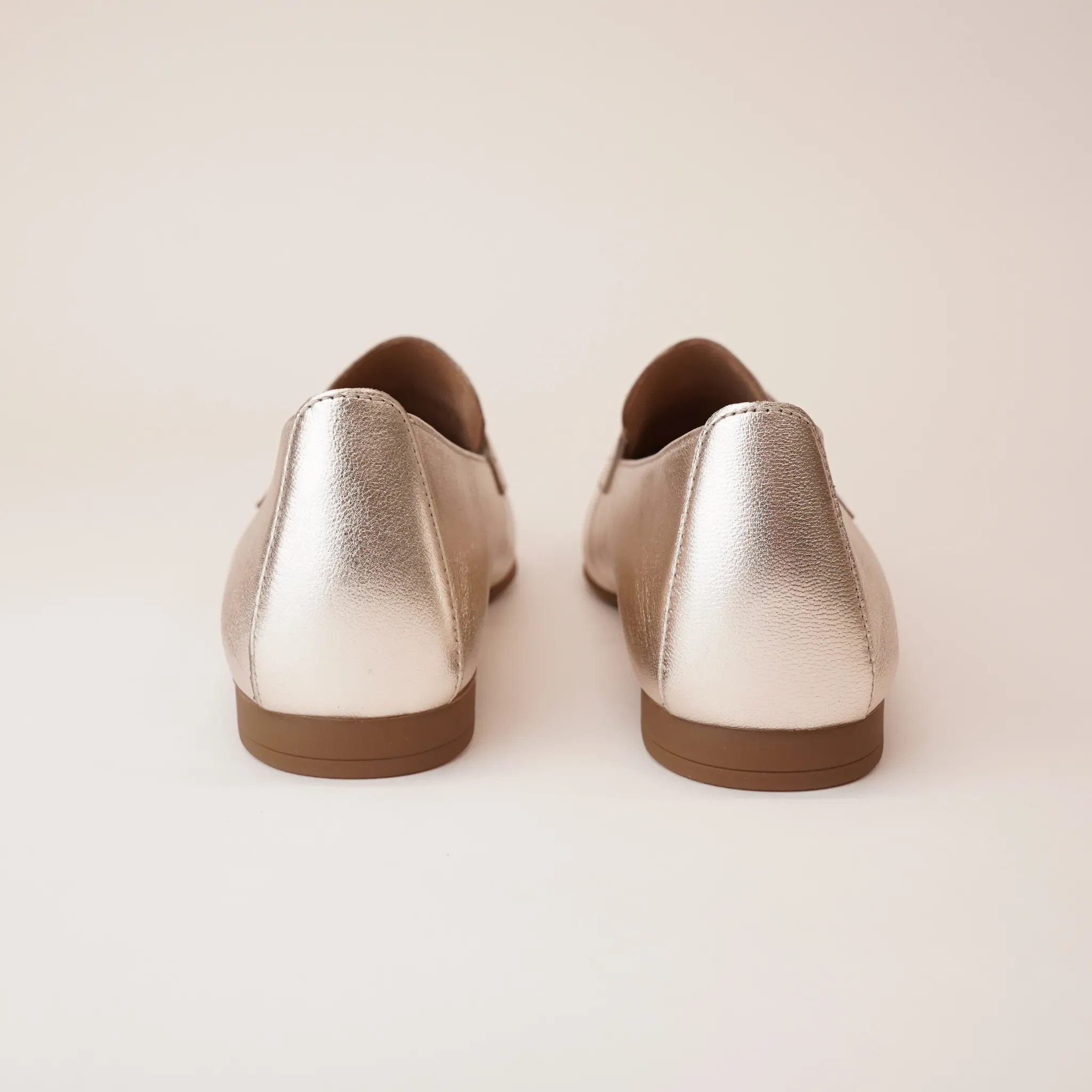 Libby Pewter Leather Loafers