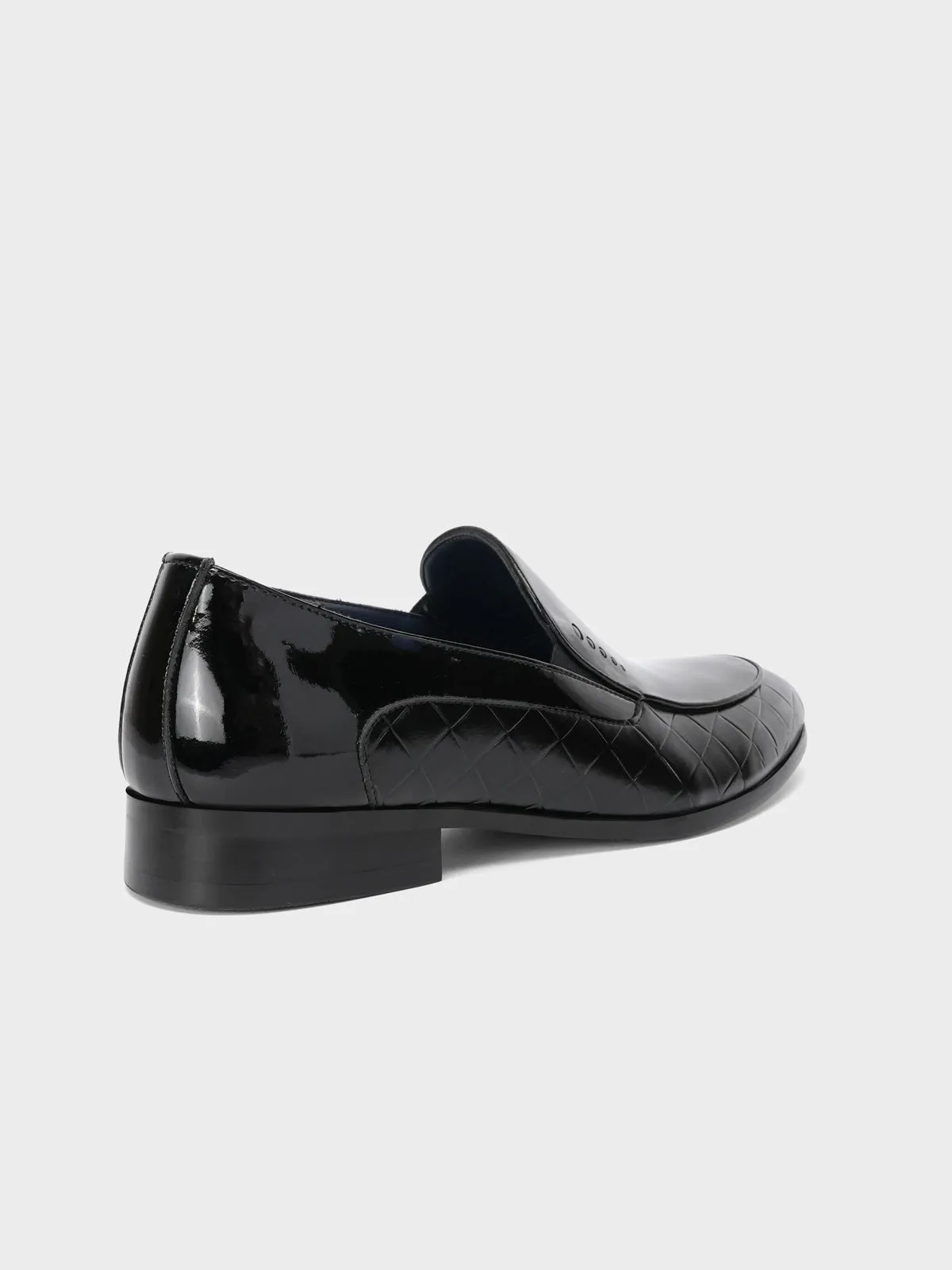 Mens "REYES" Shiny Moc Style Formal Shoes