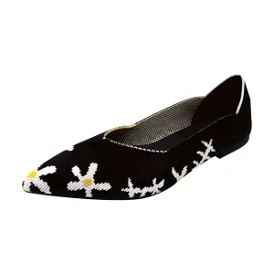 Merendy Knit Slip-On Pointed Toe Comfort Ballet Flats