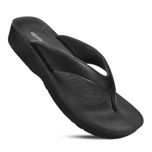 Ravine Orthotic Thong Sandal - Black