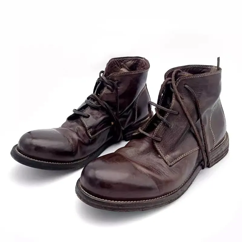 Retro Horse Leather Martin Boots For Women Sweet and Cool Ankle Boots in Black/Brown/Coffee