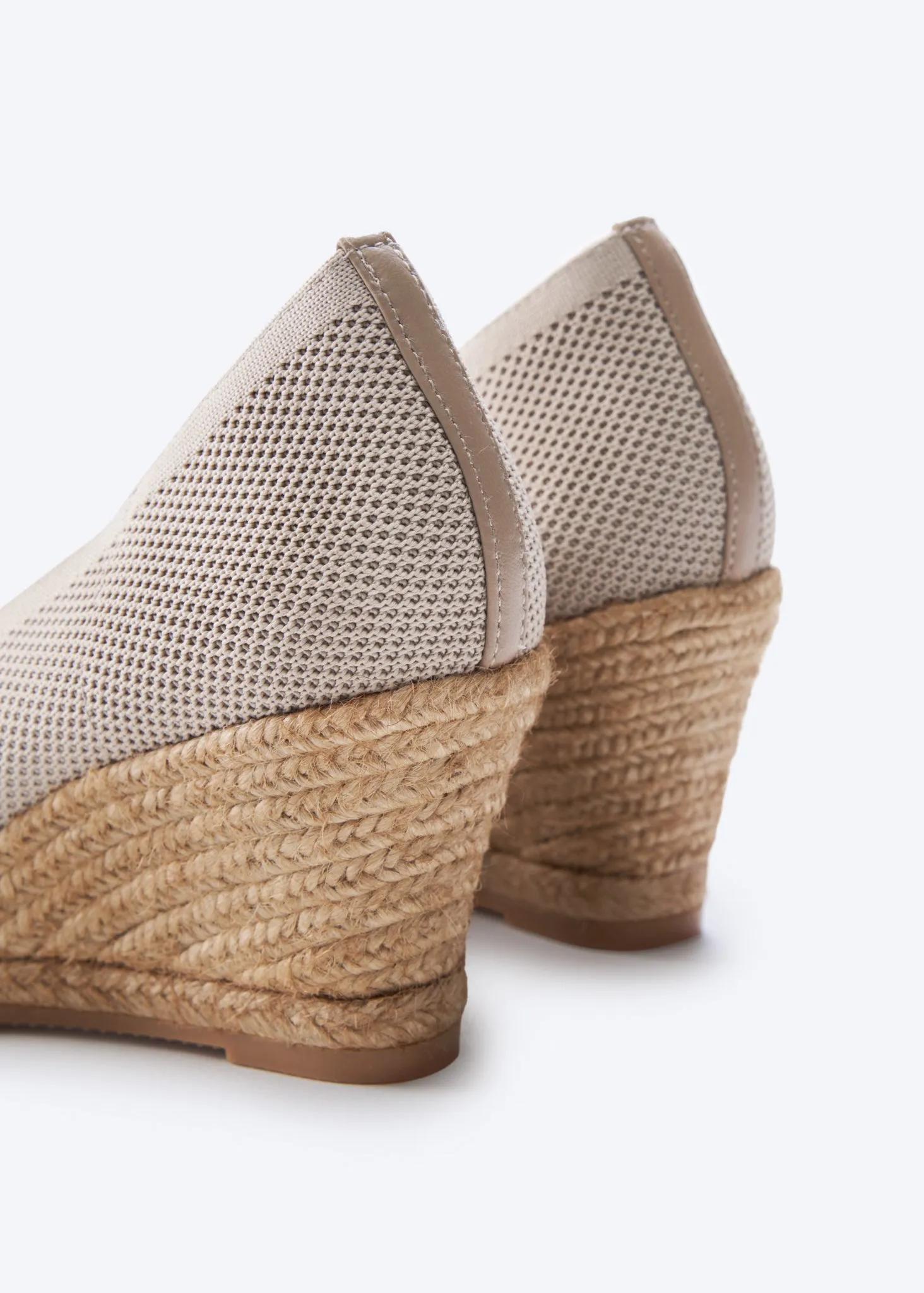 Roses Elastic V Cut Espadrille Wedges