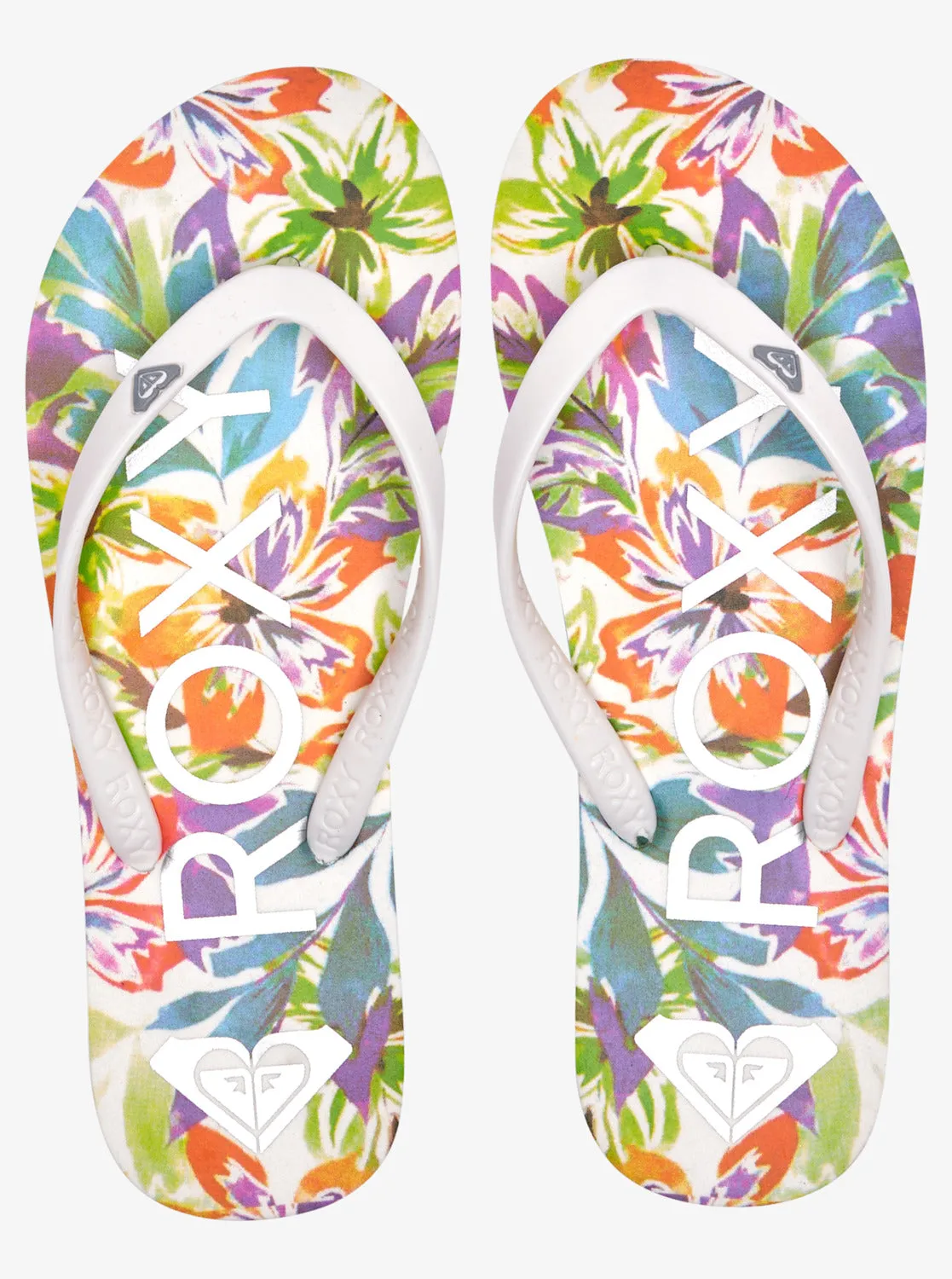 Roxy Tahiti VII Sandal-White/C Pink/Floral Print