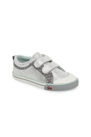 See Kai Run Robyn Girl's Silver Leather Sneakers