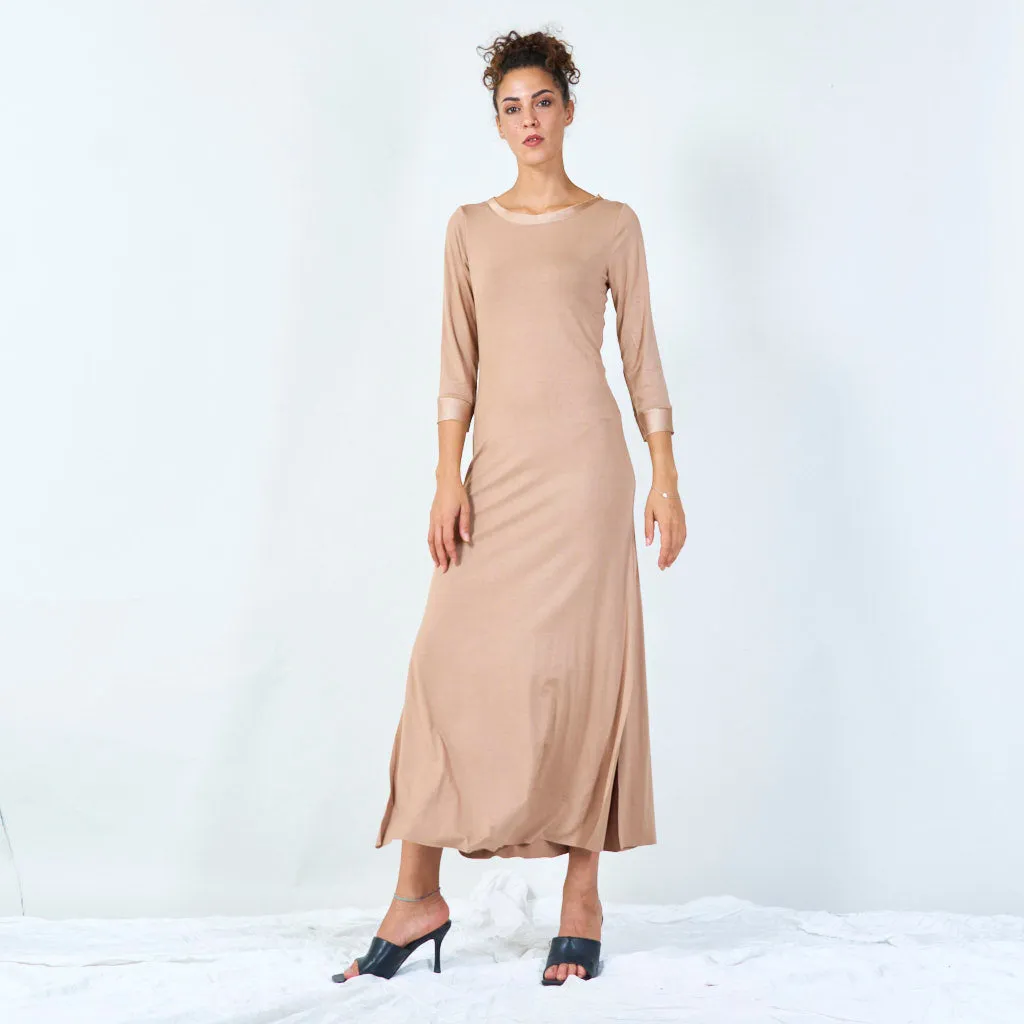 Sleek midi dress with side slit wholesale