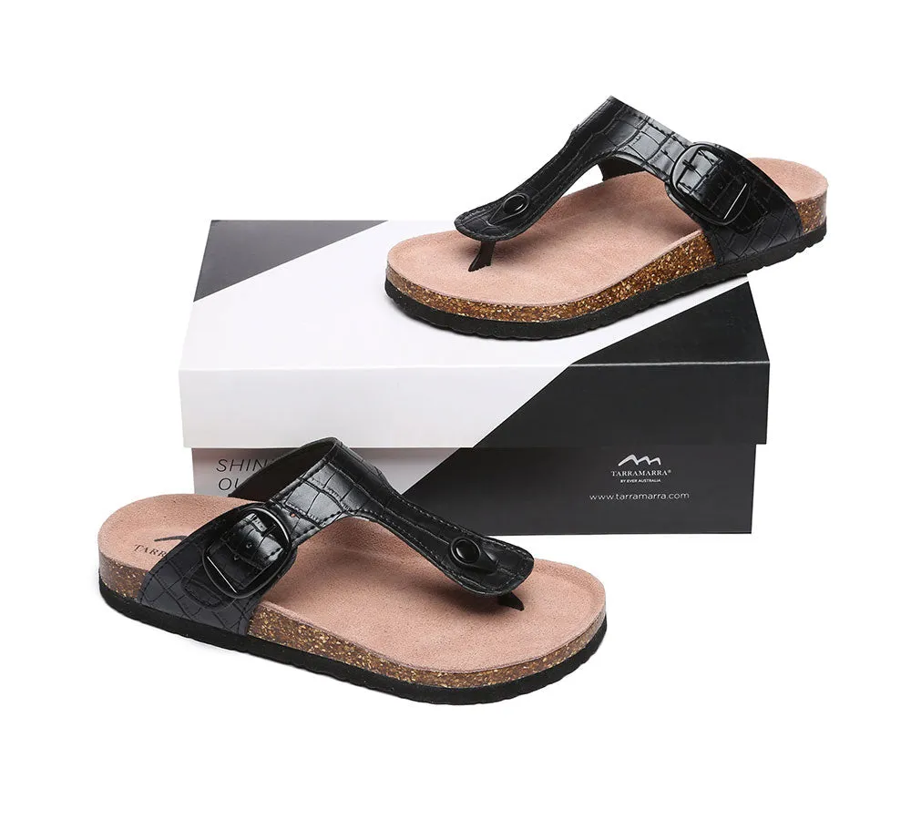 TARRAMARRA® UGG Adjustable Strap Embossed Summer Beach Thong Sandal Slides Lindsay