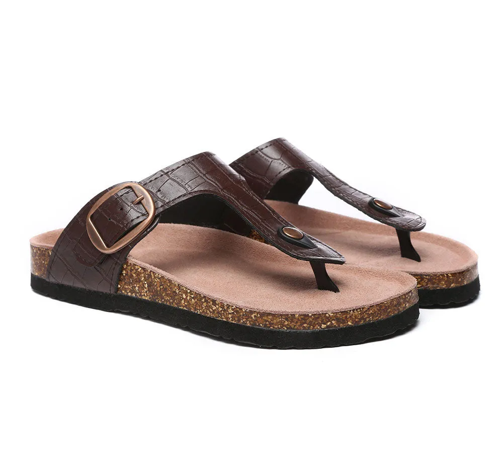 TARRAMARRA® UGG Adjustable Strap Embossed Summer Beach Thong Sandal Slides Lindsay