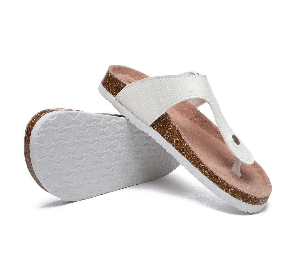 TARRAMARRA® UGG Adjustable Strap Embossed Summer Beach Thong Sandal Slides Lindsay