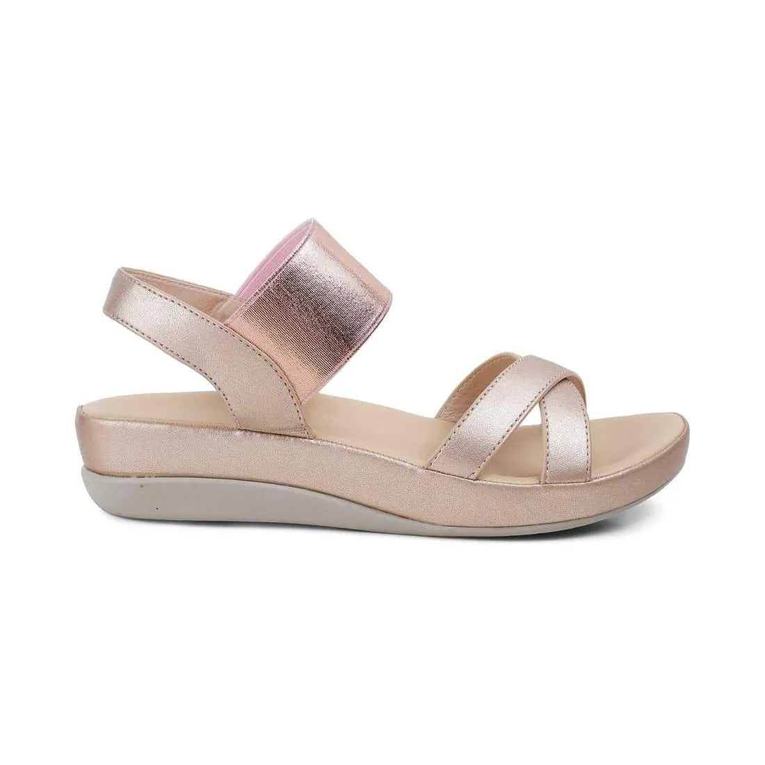 The Southee Champagne Women's Casual Wedge Sandals Tresmode