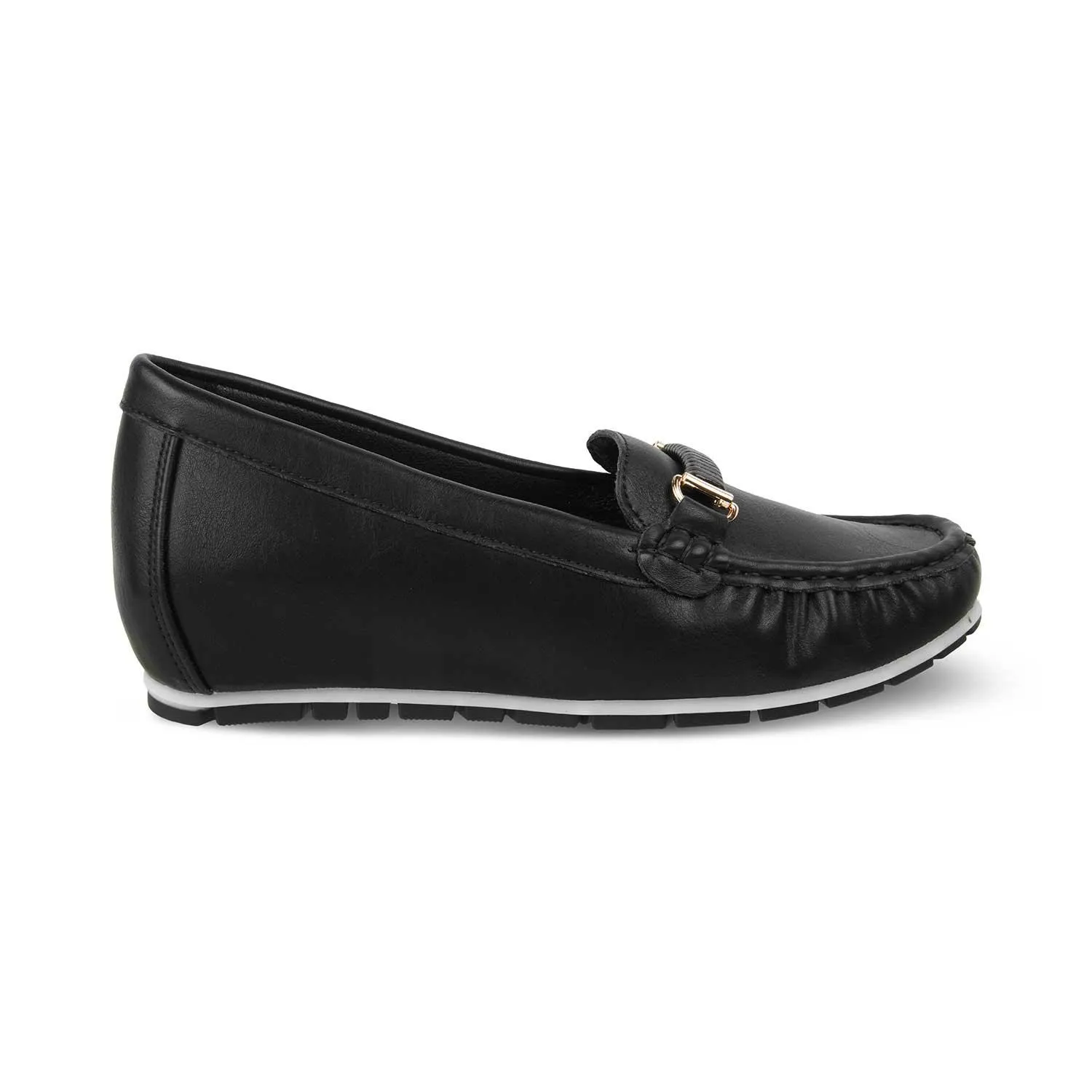 The Yonor Black Women's Dress Wedge Loafer Tresmode