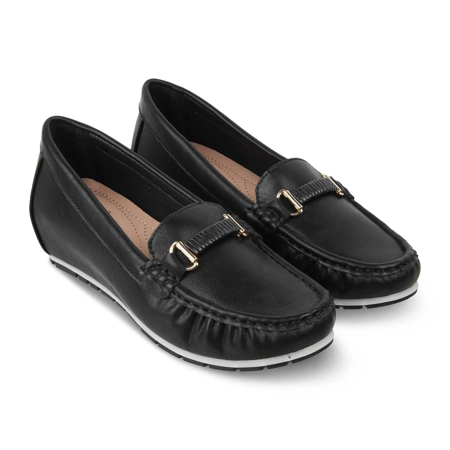 The Yonor Black Women's Dress Wedge Loafer Tresmode