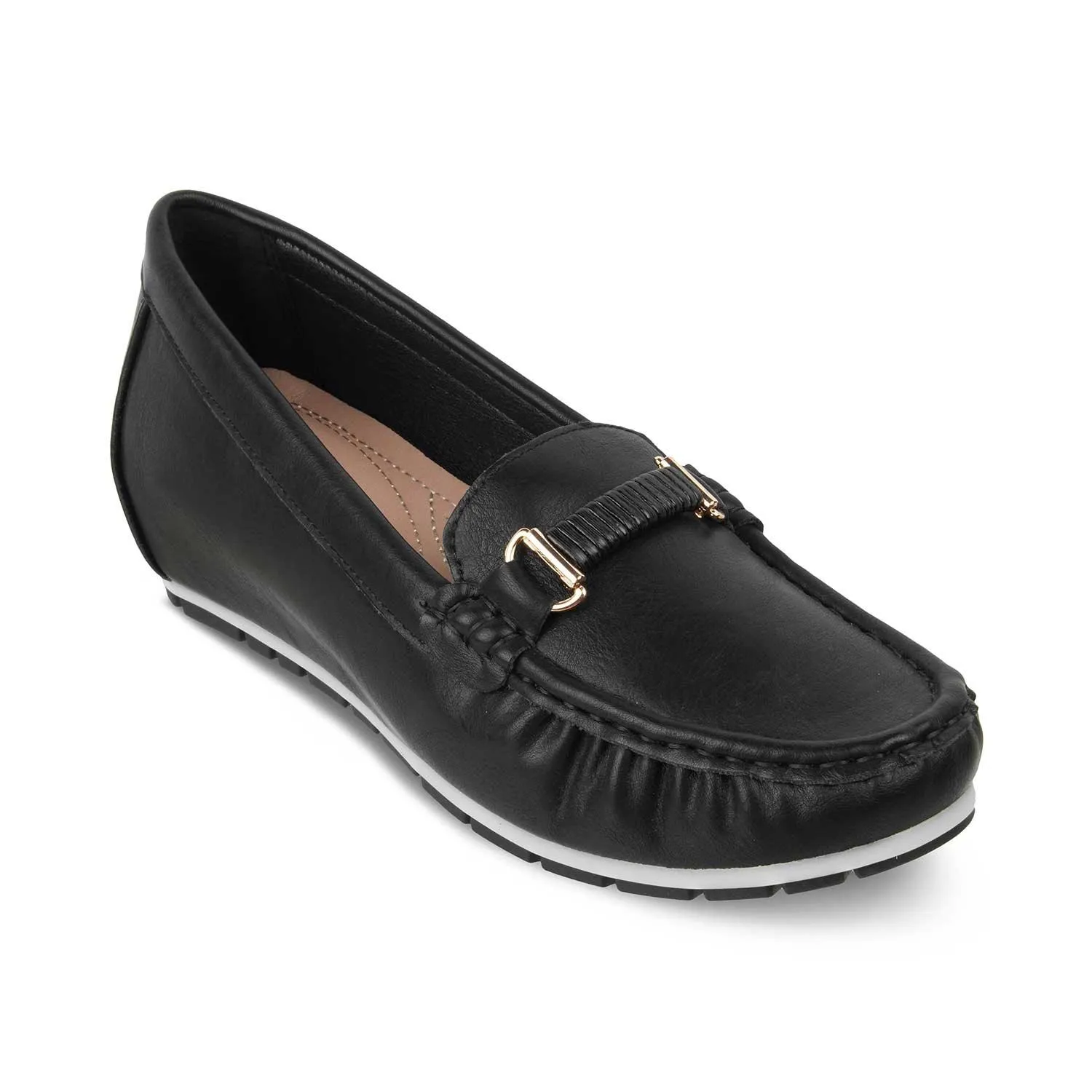 The Yonor Black Women's Dress Wedge Loafer Tresmode