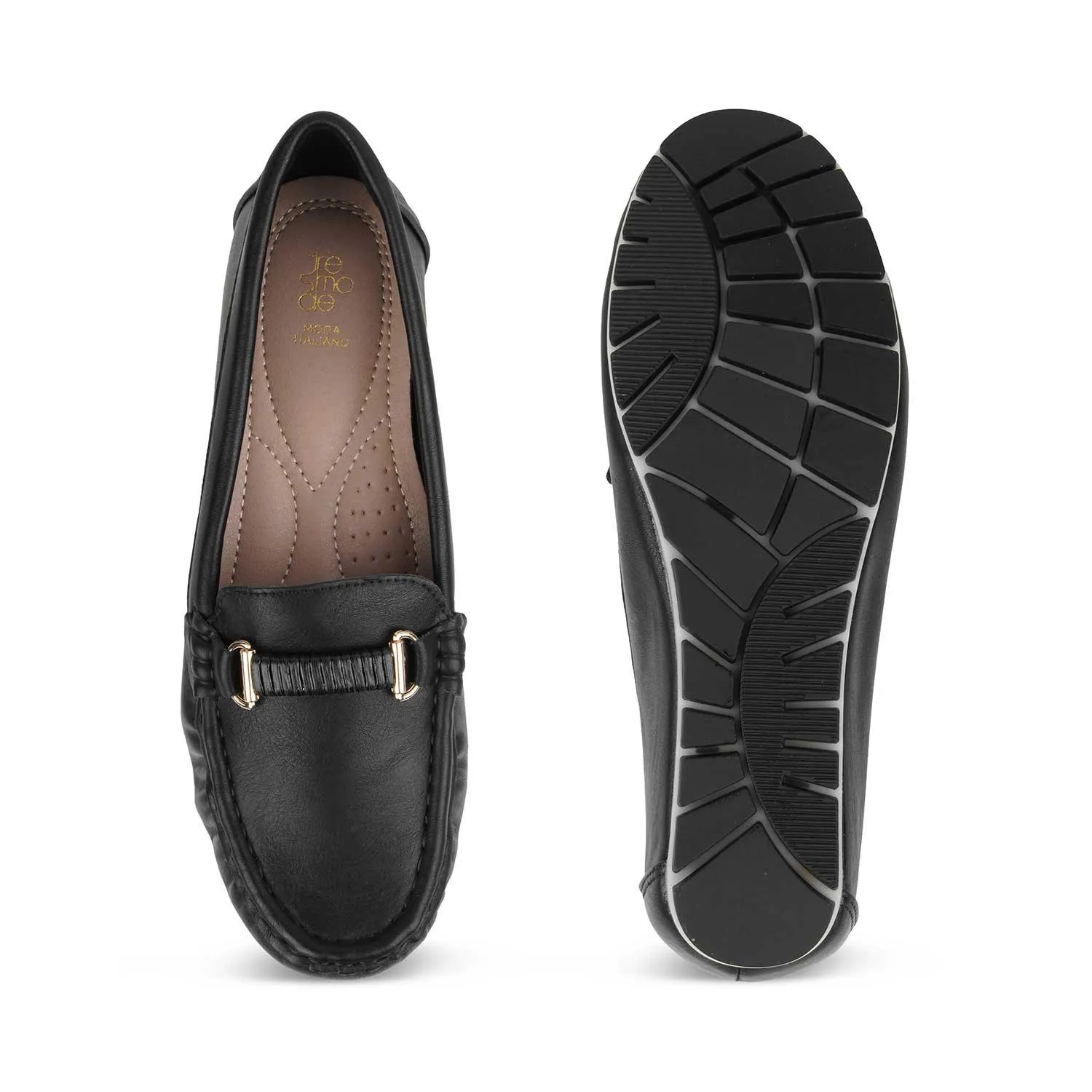 The Yonor Black Women's Dress Wedge Loafer Tresmode