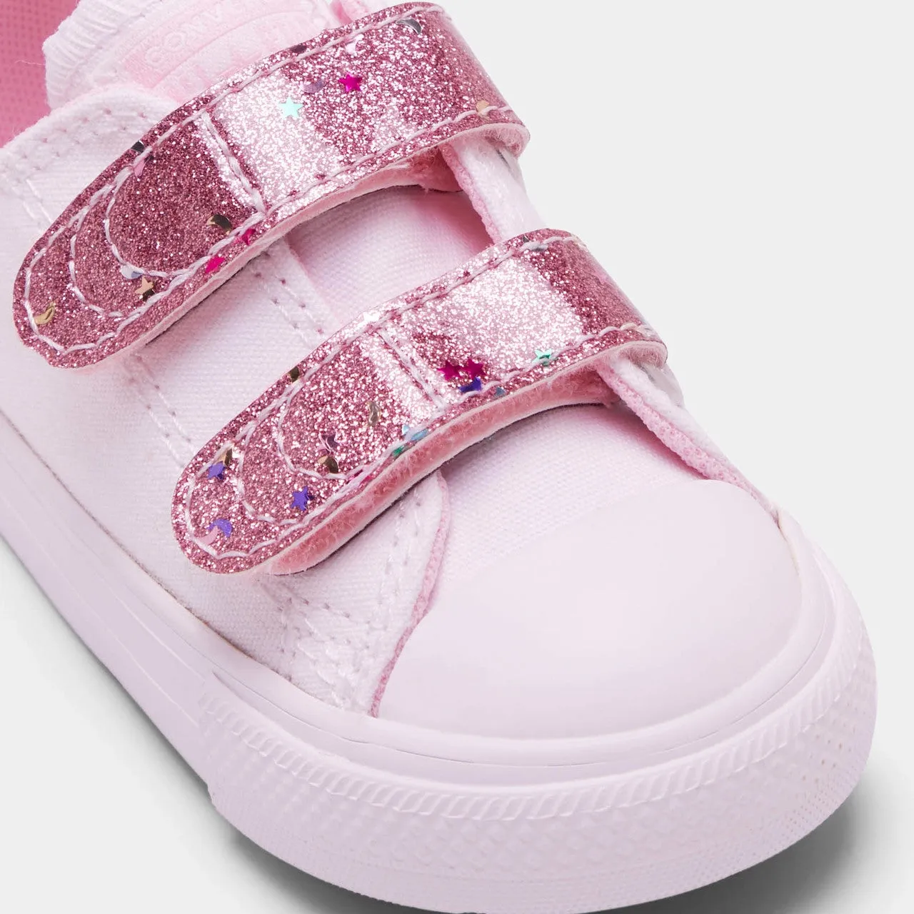 Toddler Chuck Taylor Shine Through 2V Low - Sunrise Pink & White