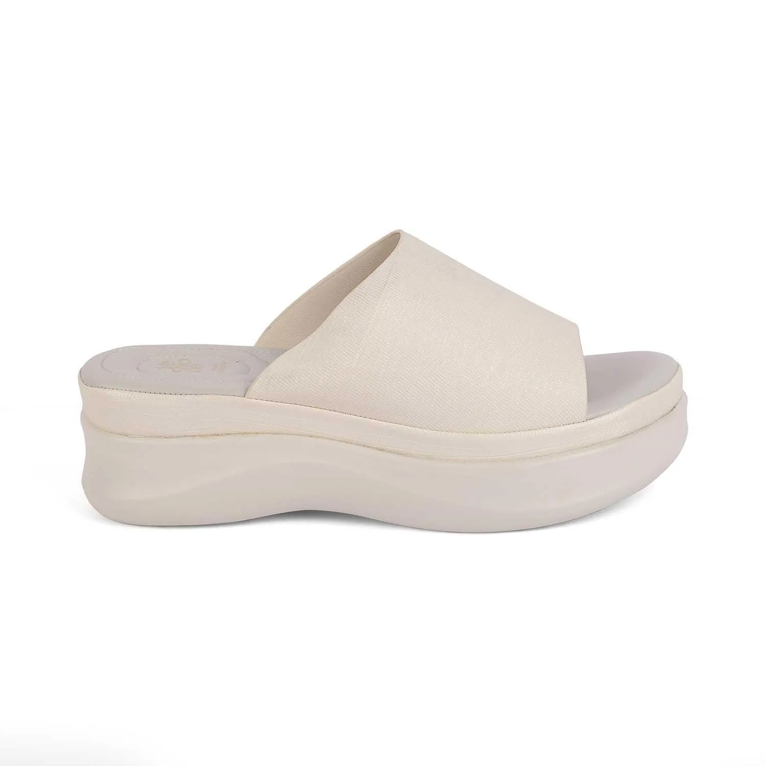 Tresmode San White Women's Casual Wedge Sandals