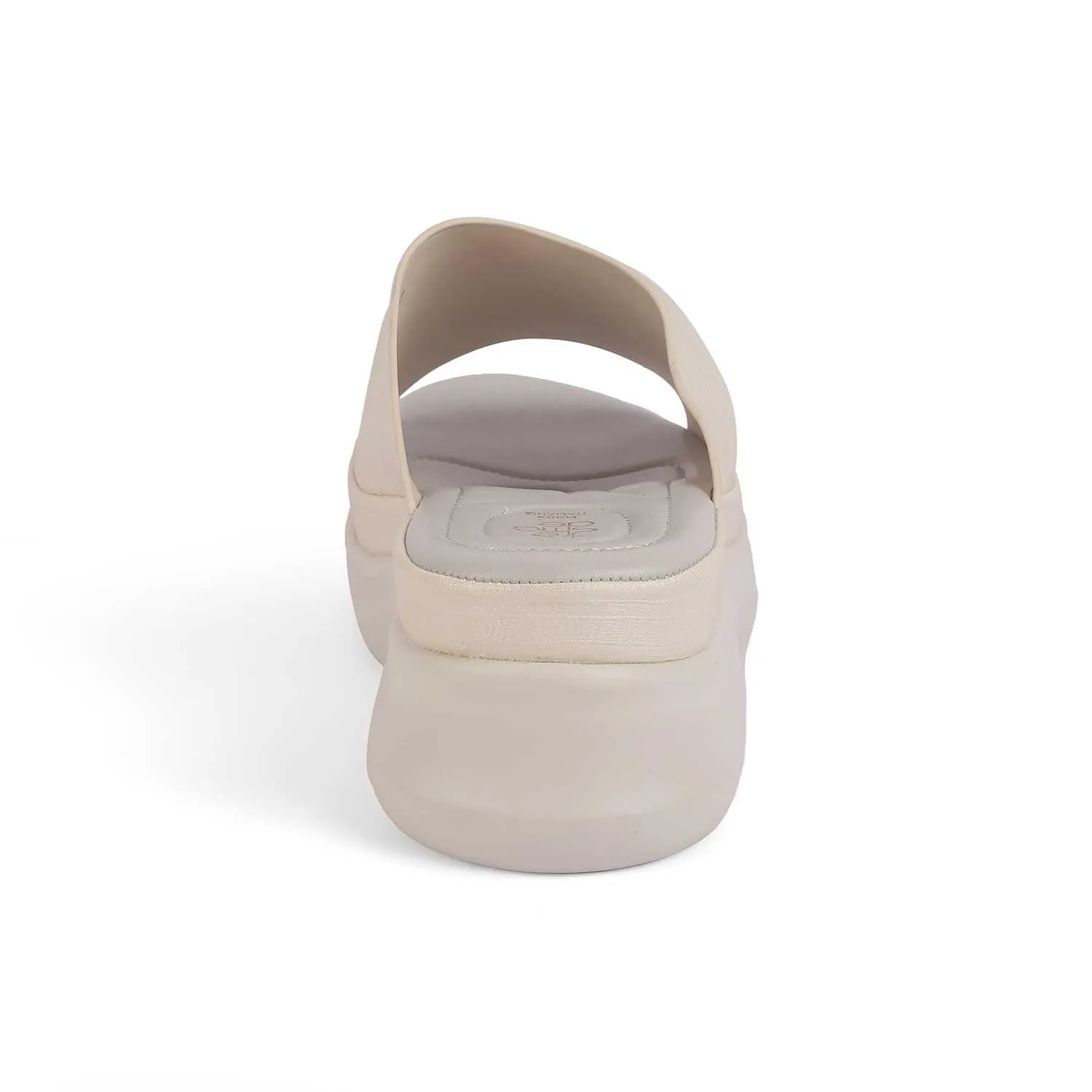 Tresmode San White Women's Casual Wedge Sandals